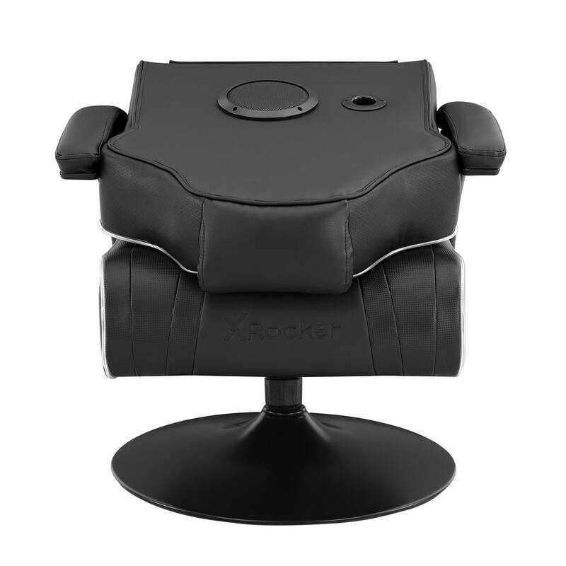 CXR3 LED Audio Pedestal Gaming Chair with Subwoofer, Black/LED