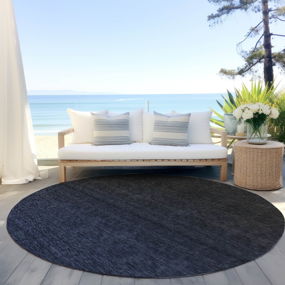 Machine Washable Indoor/ Outdoor Chantille Ombre Solid Rug