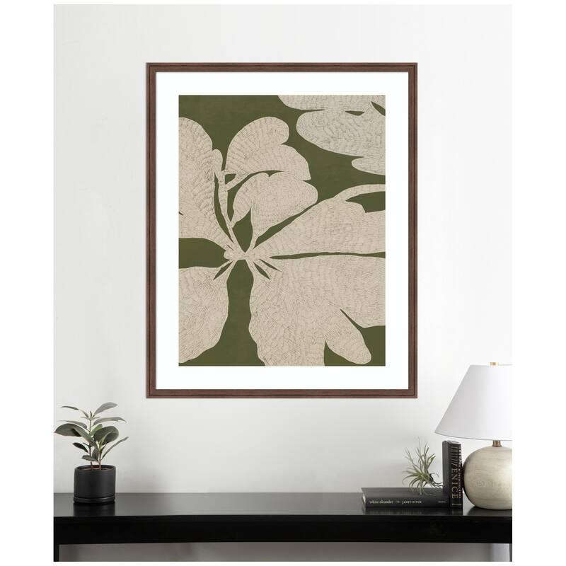 Kate and Laurel Leafy Whispers by Treechild Framed Wall Art Print