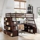 preview thumbnail 1 of 16, Impression & Beautiful Full Playhouse Loft Bed with 7 Drawers 2 Shelves and Desk, Sturdy Construction & Unique Design, Espresso