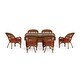 preview thumbnail 27 of 45, Portside Southwest Amber Outdoor Wicker Dining Set (7-Piece)