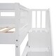 preview thumbnail 8 of 6, Full-Over-Full Stairway Bunk Bed, Can Be Divided into Two Individual Bedframe, Solid Wood Bedfram w/Storage Stairs & Guard Rail