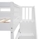preview thumbnail 34 of 67, Stairway Wooden Bunk Bed with Storage Staircase and Guard Rail, for Bedroom, Dorm, Convertible into 2 Beds