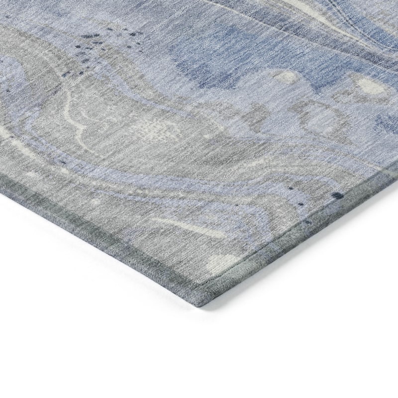 HomeRoots Abstract Modern Rectangle Outdoor Rug