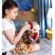 preview thumbnail 6 of 4, DolliBu Santa Brownish Lying Moose Stuffed Animal with Santa Outfit - 9.5 inches