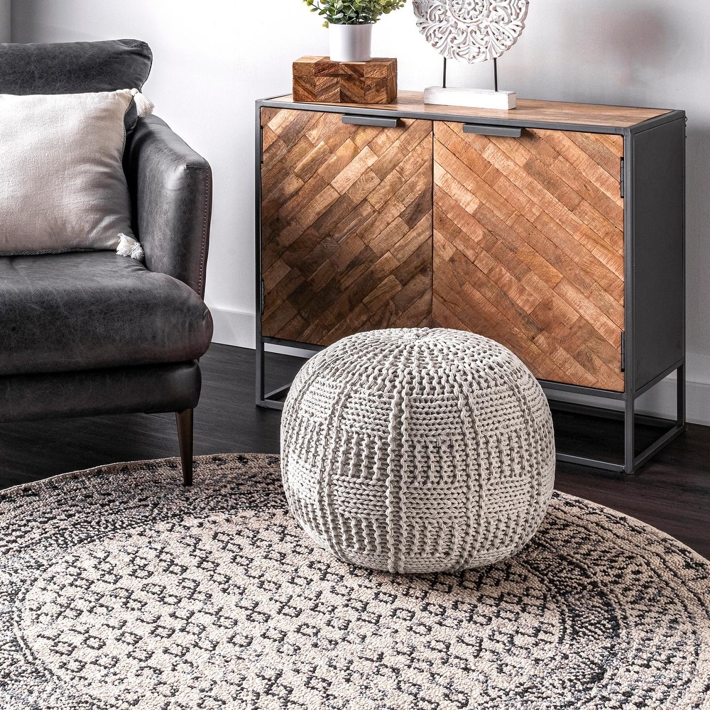 Cotton Casual Solid Color Ottomans and Poufs Bed Bath Beyond