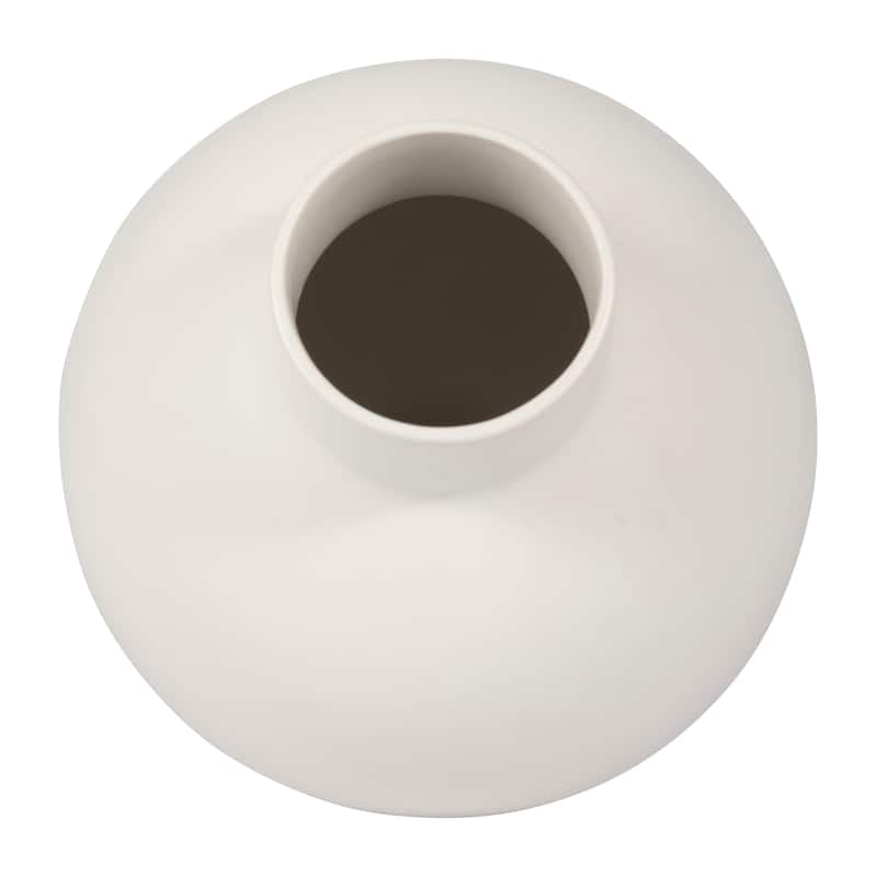 Sagebrook Home Neutral Round Modern Ceramic Bubble Vase