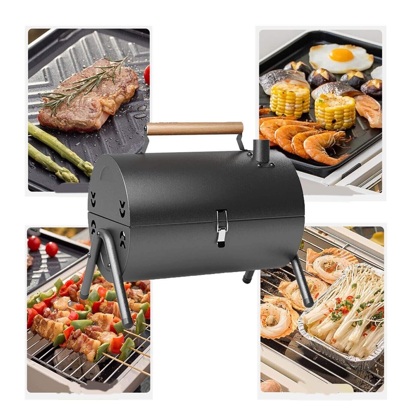 Foldable Mini Charcoal BBQ Grill Black Assembly Required