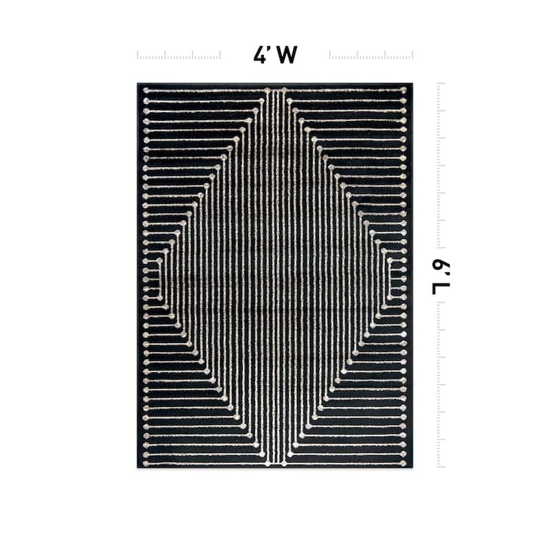Contemporary Checkered Area Rug