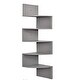 preview thumbnail 1 of 2, 5 tiers Wall Shelf Wooden Mount Rack Home Furniture Gray Assembly Required - Gray