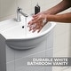 preview thumbnail 5 of 18, White Cabinet Vanity Sink Mahayla 17-3/4" Porcelain Sink with Faucet, Drain and Overflow Renovators Supply