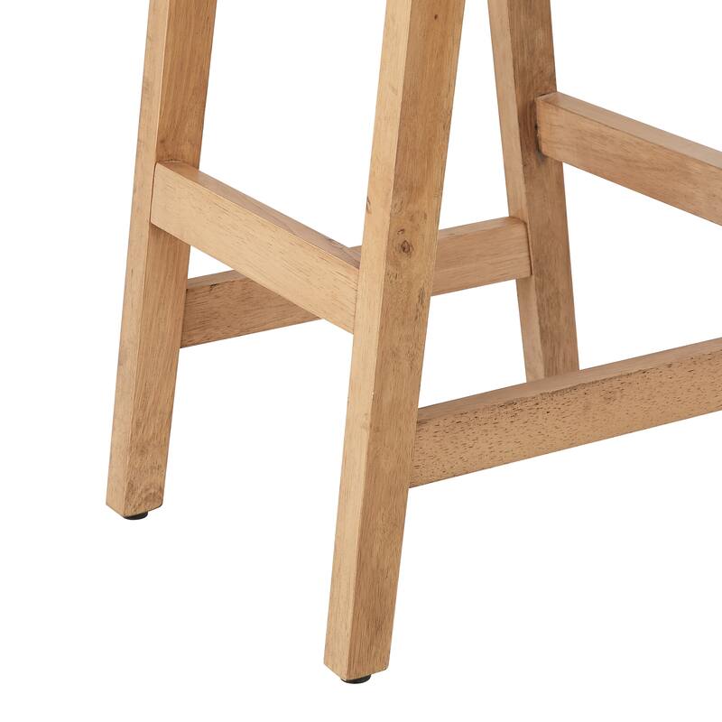 Bower Home Upholstered Wood Saddle Stools - Set of 2