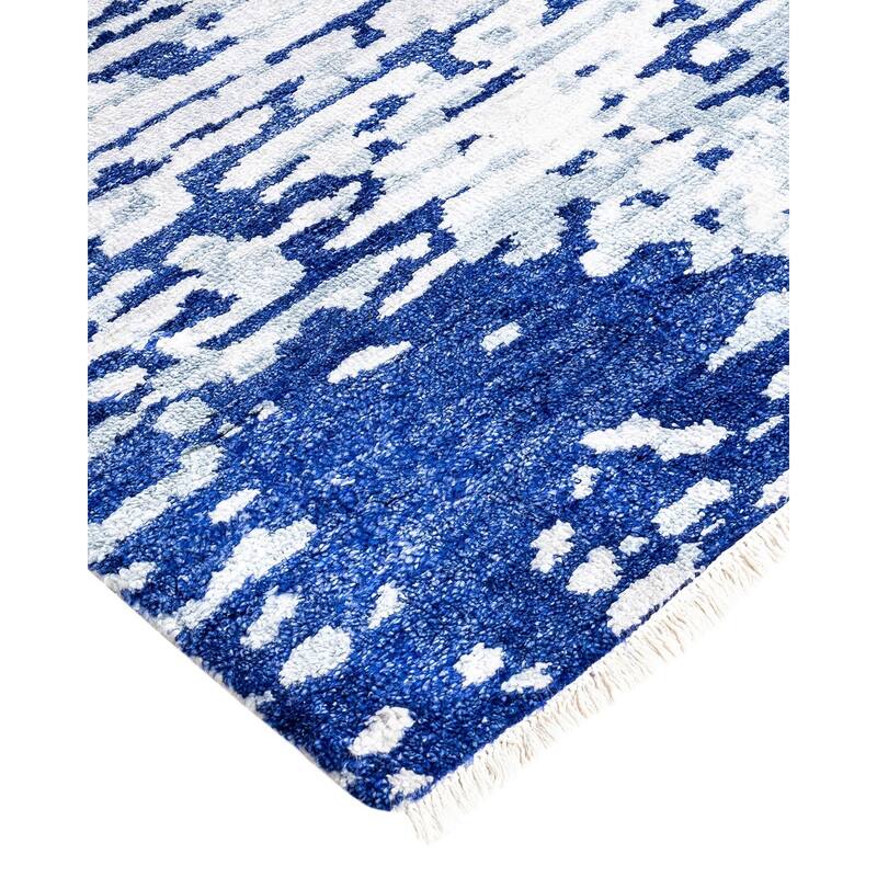 Modern One-of-a-Kind Handmade Area Rug - Gray, 9' 1" x 11' 10" - 9' 1" x 11' 10"