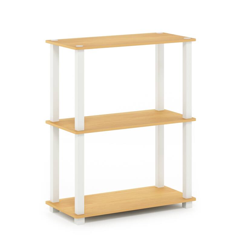 Furinno Turn-S-Tube 3-Tier Compact Multipurpose Shelf Display Rack with Square Tube