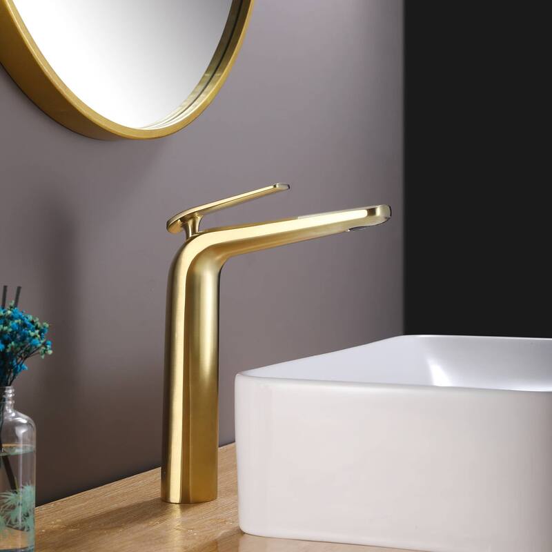 Single Handle Bathroom Vessel Sink Faucet One Hole Bathroom Vessel Faucets Modern Tall High Basin Vanity Mixer Taps
