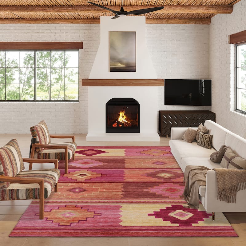 Indoor/ Outdoor Sonora Boho Medallions Washable Rug