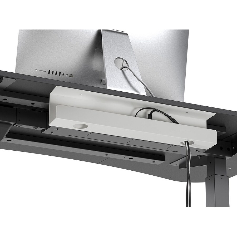 Monoprice Under Desk Cable Tray Steel With Power Supply And Wire Management Workstream Collection Overstock 23533520