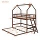 preview thumbnail 7 of 25, Artistic House-Shaped Twin Over Twin Bunk Bed with Extendable Trundle and Ladder