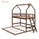 preview thumbnail 42 of 40, Twin Over Twin-Twin House Bunk Bed with Ladder L-Shaped Bunk Bed