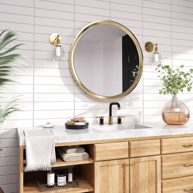 WOWOW 8 in. Widespread Double Handle Bathroom Faucet with Pop-Up Drain