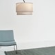 preview thumbnail 8 of 8, Brightech Mason 81 in. Oil Brushed Bronze Modern Adjustable and Extendable LED Floor Lamp with Beige Fabric Drum Shade