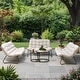 preview thumbnail 9 of 48, Double Papasan Chair Loveseat with Cushion, All-weather PE Rattan and Metal Frame for Indoor Outdoor