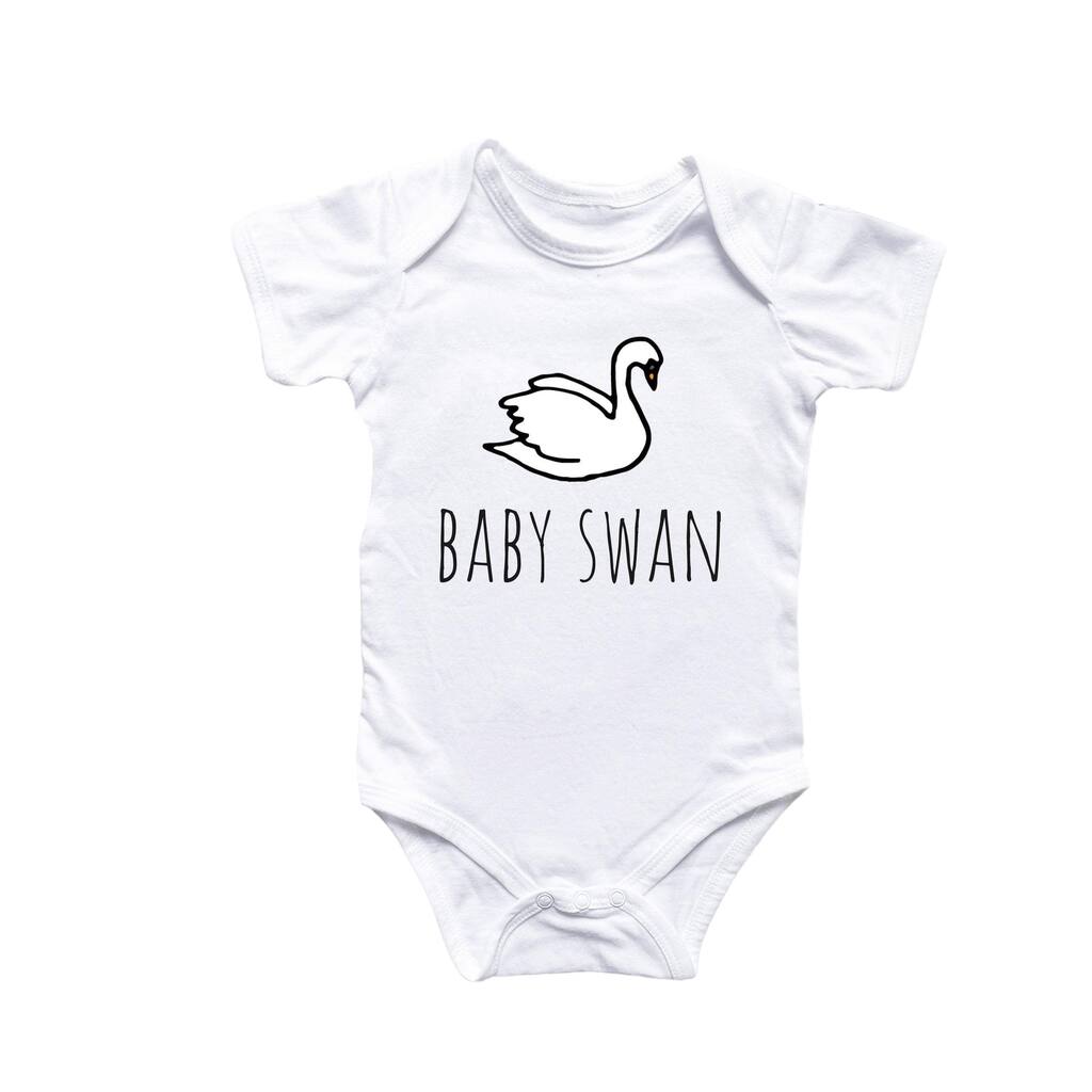 Baby Swan Bird - Baby Boy Girl Clothes Infant Bodysuit Funny Cute Newborn