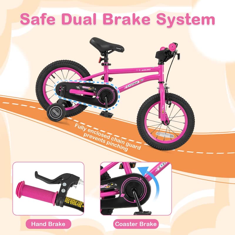 Costway 14/16/18-Inch Kid’s Bike for 4-7 Years Old with Adjustable - See Details