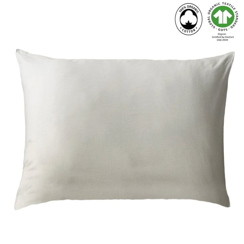 A1HC Reversible Print Organic Cotton Pillow Sham, GOTS Certified, Wrinkle Resistant, Long Staple Cotton, 21" x 30" (Set Of 2)