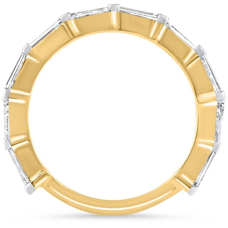 1 1/5Ct Tapered Baguette Diamond Wedding Ring Gold Lab Grown