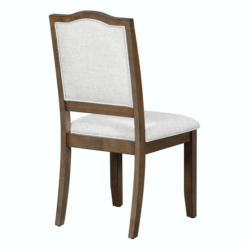 ​Mid-Century Modern Dining Chairs - Set of 4 - Linen Upholstery