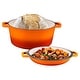 preview thumbnail 20 of 37, 2-in-1 Enameled Cast Iron Double Dutch Oven and Skillet Lid