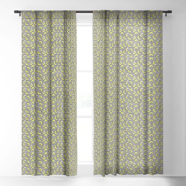 1piece Sheer Bananas On Stripes MadetoOrder Curtain Panel Bed Bath