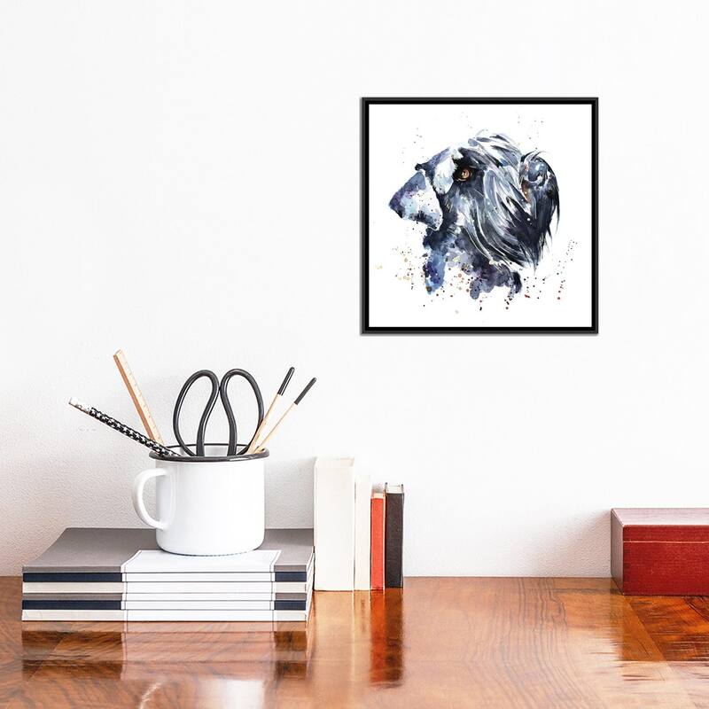 iCanvas "Giant Schnauzer" by EdsWatercolours Framed Canvas Print