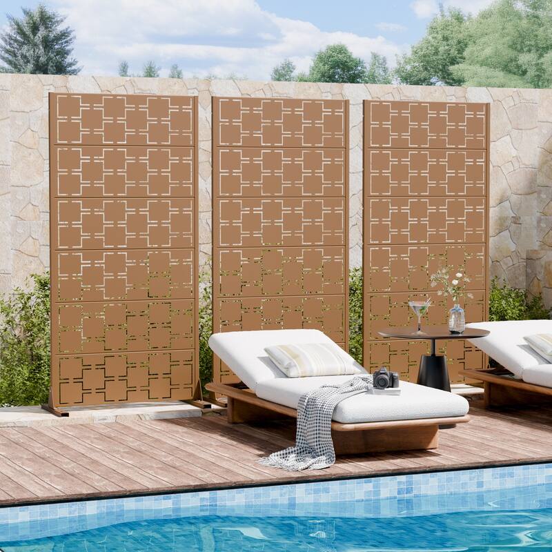 6 ft. H x 4 ft. Metal Privacy Screen Free Standing