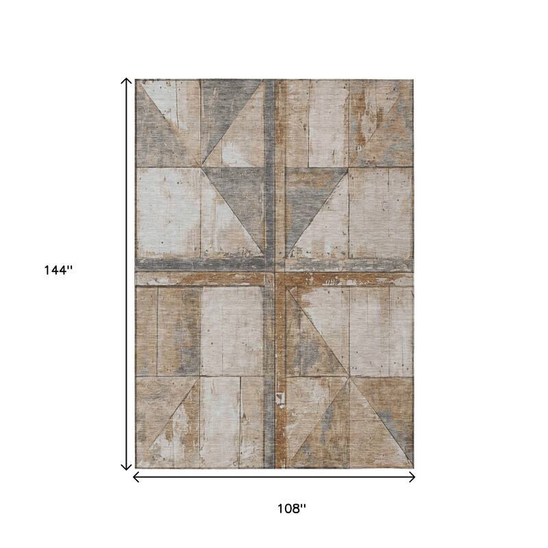 HomeRoots Geometric Transitional Rectangle Outdoor Rug