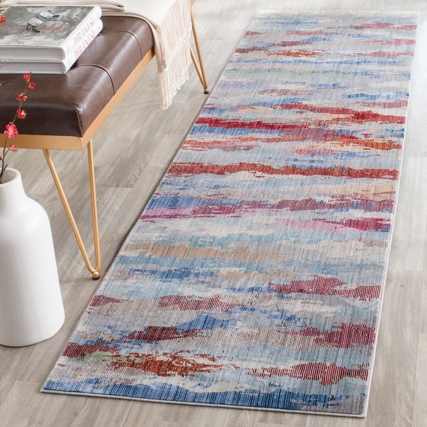 Safavieh Valencia Candence 2 x 8 Blue/Multi Indoor Distressed/Overdyed Vintage Runner Safavieh Valencia Candence 2 x 8 Blue/Multi Indoor Distressed/Overdyed Vintage Runner