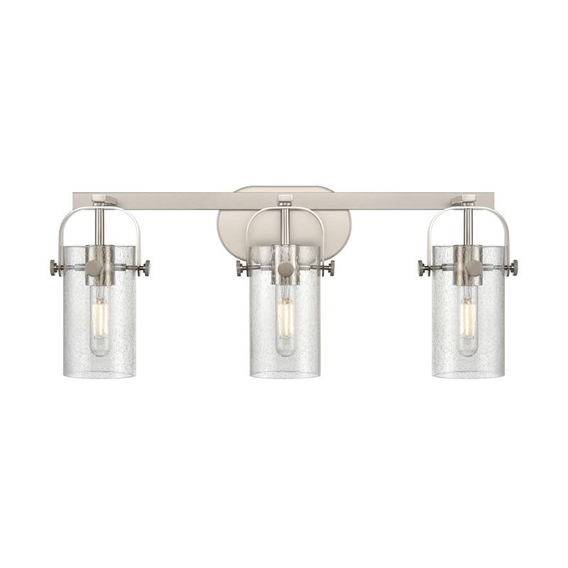 Innovations Lighting 423-3W-11-25 Pilaster II Cylinder Vanity Pilaster - Satin Nickel / Seedy