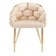 preview thumbnail 9 of 13, Set of 2 Luxury Handmade Accent Chair with Gold Legs, Modern Velvet Armchair for Living Room and Bedroom