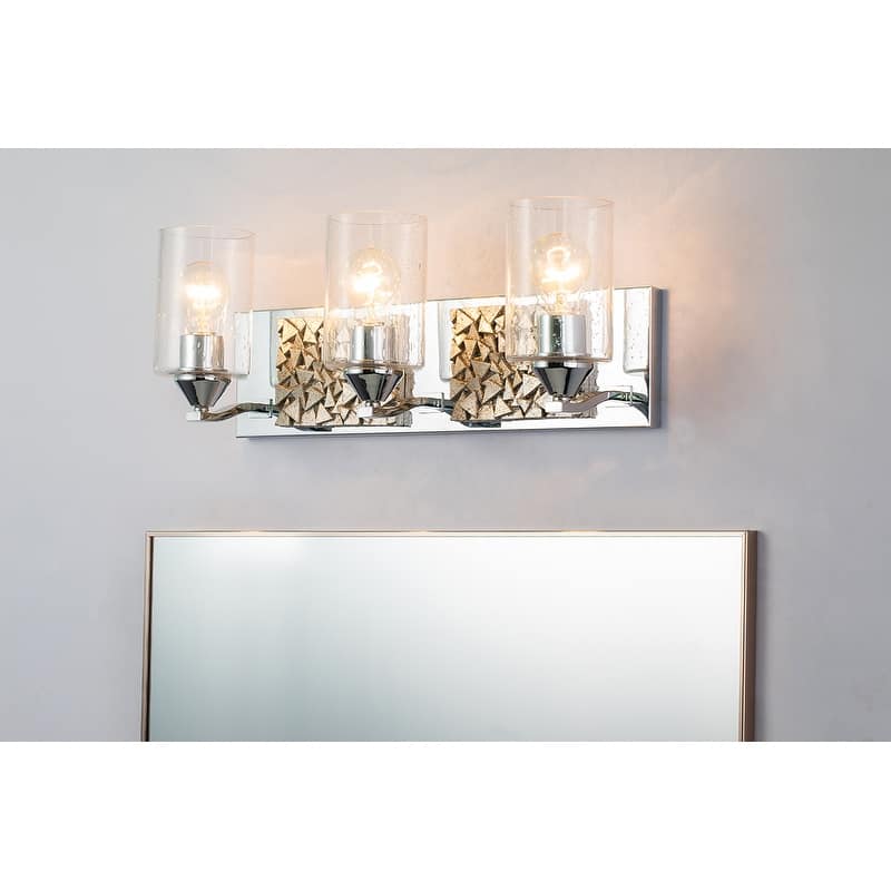 3 Light Silver Bath Bar in Chrome