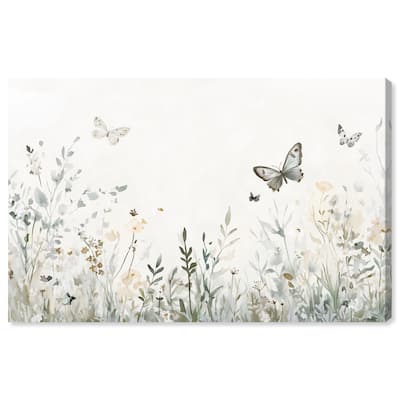 Butterfly Field Canvas by Art Remedy, Gallery Wrapped