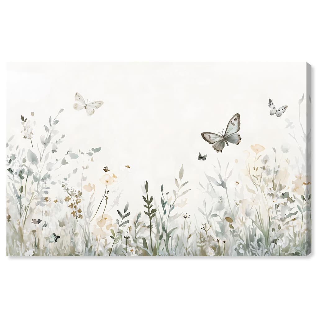 Butterfly Field Canvas by Art Remedy, Gallery Wrapped