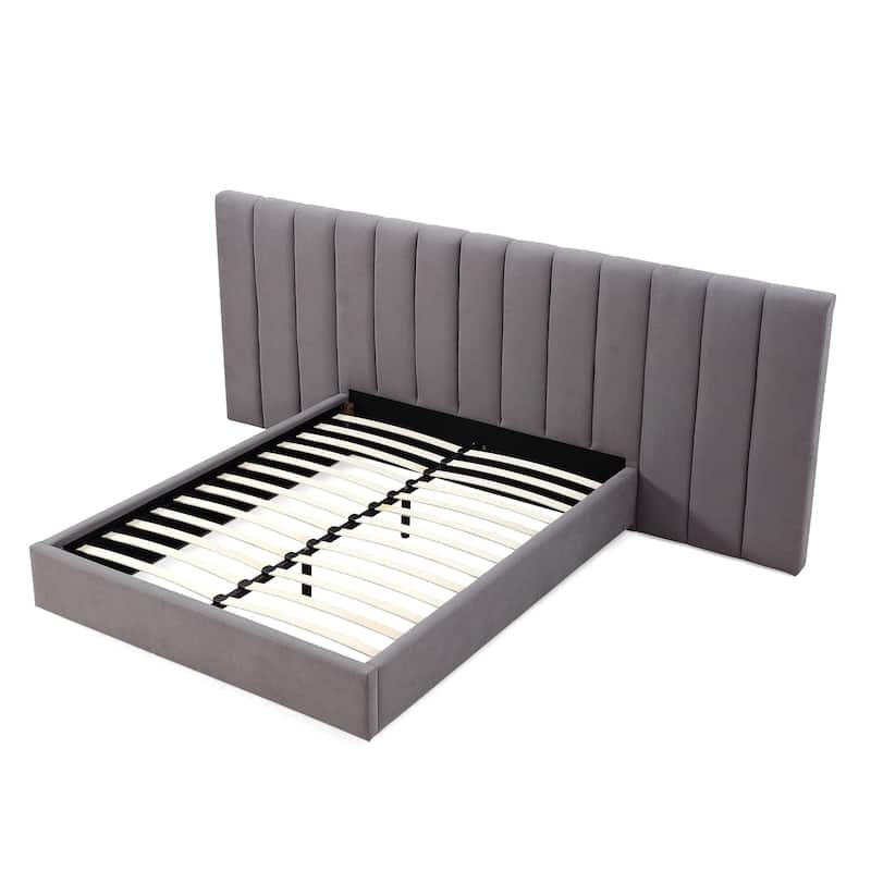 Monty Upholstered Wall Bed in Stormy Night