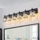 preview thumbnail 16 of 115, Mid-Century Modern Dimmable Bathroom Vanity Light Crystal Glass Wall Sconce