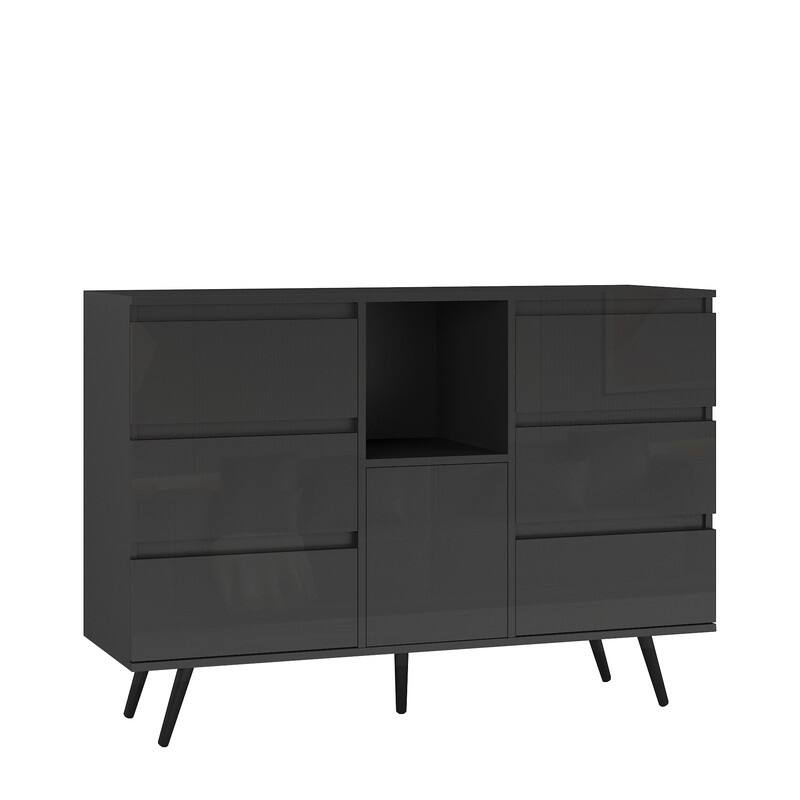 Sideboard Buffet Storage Cabinet with Led Light for Living Room