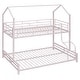 preview thumbnail 9 of 43, Metal House Bunk Bed, Twin over Full