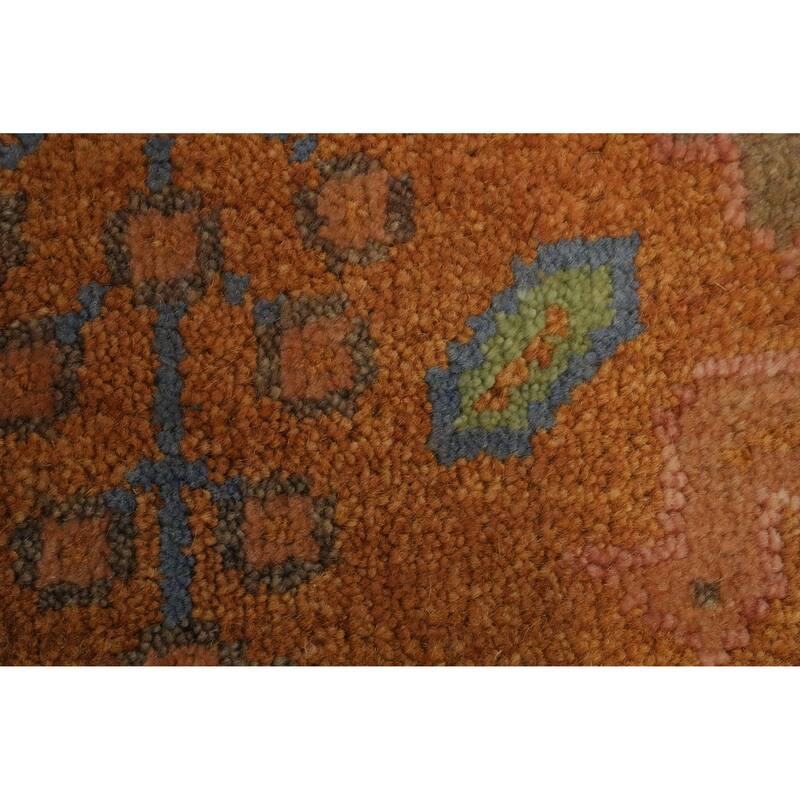Hand Knotted Oriental 100% Wool Carpet Traditional Tribal Oranges & Rust Heriz (serapi) Area Rug - 10' 1'' X 8' 1''