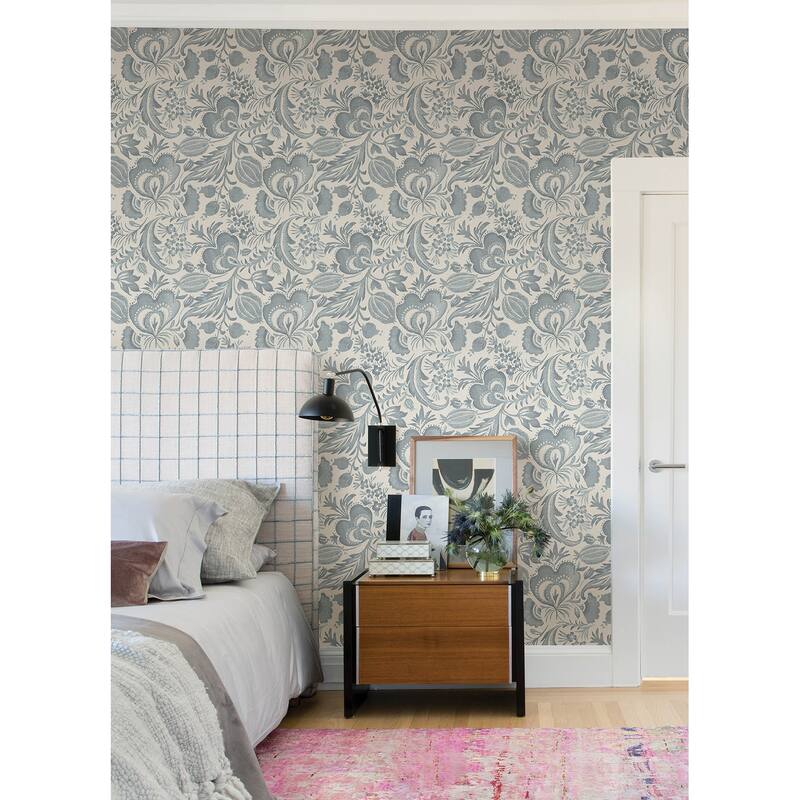 Scott Living Culver Slate Jacobean Wallpaper