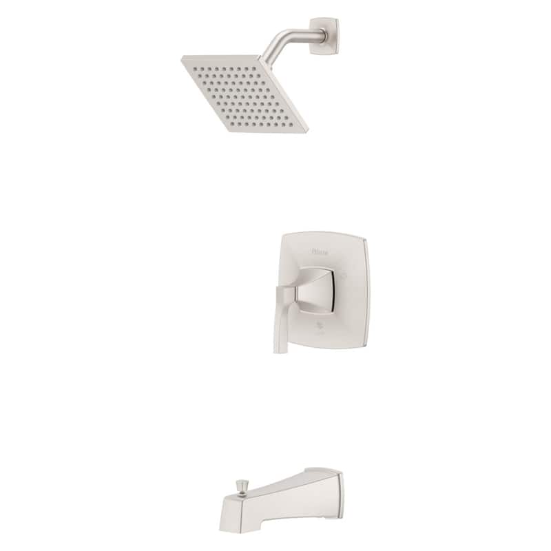 Pfister LG89-8HT Holliston Tub and Shower Trim Package with 1.75GPM - Spot Defense Brushed Nickel