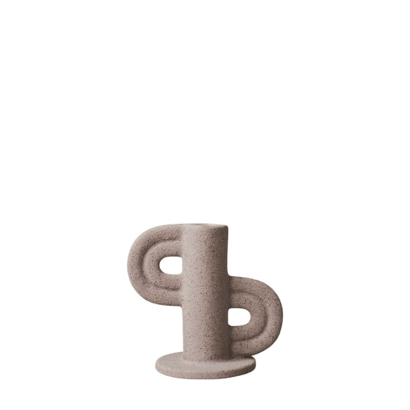 Swirl Slide Tabletop Ceramic Candle Holder - 4.5"